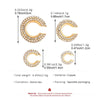 C Shaped Crystal Ear Cuff in Gold Tone and Silver Tone - Image 15