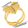 6Pcs Stainless Steel Gold Plated Irregular Blank Base Cabochon Open Rings Punk Geometric Men Party Chunky Jewelry - Image 30