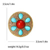 Turquoise Blue Brooches for Women Unisex Tibetan Style Pins Star Rhinestone Office Party Friend Gifts Jewelry Accessories - Image 27