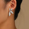 Stainless Steel Earrings Elegant Elegant Design Flower Petal Earrings For Women Jewelry Party Favors - Image 2