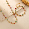 Eilieck 316L Stainless Steel Round Sparkling Zirconia Necklace Bracelet Set For Women Jewelry Set Holiday Gift - Image 3