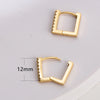 Minimalist Square Rectangle Hoop Earrings For Women Elegant Gold Color Huggie Hoops Anniversary Jewelry - Image 9