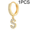 A-Z Letters Initial Pendant Earrings Hoop Earrings Men Golden Color Jewelry Earring Alphabet Name Earrings Women 1pcs - Image 8