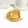 Aensoa Punk Multilayer Metal Alloy Gold Black Color Cool Bendy Snake Necklace Bracelet for Women Men Chunky Jewelry - Image 6