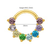 Titanium CZ Cartilage Hoop Earring 16G Septum Hoop Nose Ring Tragus Helix Daith Hinged Clicker Piercing - Image 9