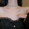 Fyuan Crystal Necklace Earrings Set Pink ABcolourful Necklace for Women Weddings Party Jewelry Sets Accessories - Image 2