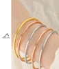 3 Pieces/lot Stainless Steel Bracelet Bangles For Women Simple Style Gold Plated Women's Bracelets Bangle - Image 17
