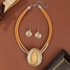 Jewelry Set Water Drop Resin Gems Aluminum Wire Handmade Braided Necklace Earrings Women's Party Accessories - Image 10