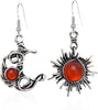 Boho Sun Moon Drop Earrings Round Crystal Bohemia Women Earring Asymmetrical Antiqued Female Boho Jewelry Gift - Image 12