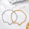 Liquid Lava Style Metal Choker Necklace for Women Gold Color Geometry Twist Neck Bangle Party Collar Jewelry Gift - Image 3
