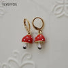 Dgold Color Mushroom Hoop Earring Endless Hoops Dangle Simple Everyday Holiday Gift Novelty Delicacy Bridesmaid Women Jewelry - Image 1