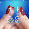 Cute Female Blue Love Heart Dangle Earrings Classic Silver Color Wedding Rainbow Crystal Round Stone Jewelry For Women - Image 11