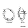 Punk Golden Plated Stainless Steel Reticulate Rhombus Hoops Earrings For Women Anti-Allergic Temperament Jewelry - Image 41