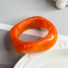 Vintage Punk Brown Coffee Thick Resin Acrylic Bangles Geometric Irregular Wide Cuff Bangle Bracelet For Women Men Jewelry - Image 29