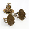 18x25mm 5pcs Antique Silver Bronze Plated Mixed Styles Oval Adjustable Ring Settings Blank/Base - Image 9
