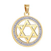 Star of David Stainless Steel Vintage Necklace Clear Zircon Round Pendant Necklaces Jewelry Wedding Gift for Women Men - Image 11