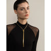 Statement Stainless Steel Snake Chain Knot Long Chest Bib Necklace Metal Stain Less Jewelry - Image 2