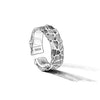 Stone Pattern Ring for Men and Women Crack Style Retro Finger Jewel Silver Plated Opening Adjustable - Image 5