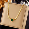 316L Stainless Steel Butterfly Moon Lock Blue Eyes Pendant Necklace For Women Multilayer Choker Chain Jewelry Gifts - Image 10