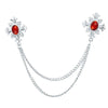 Tassel Crystal Cross Chain Brooch Women's Shirt Collar Pins and Brooches Personality Lapel Pin Buckle Women Accessories - Image 11