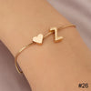 Simple Love Letter Bracelet Retro Adjustable Alloy Letter Bracelet Women Hand Jewelry Accessory - Image 20