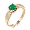 Delicate Gold with Circle Cut Emerald Zircon Rings for Women European Golden Jewelry Wedding Elegant Rings Lovers Gifts - Image 6