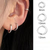 3Pair Stainless Steel Minimalist Huggie Hoop Earrings for Women Gold Color Tiny Round Circle 8/10/12mm Punk Unisex Rock Earring - Image 1