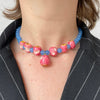 Dopamine 3D Fruit Beaded Necklace Bohemian Retro Pomegranate Strawberry Tomato Choker Exaggerated Bracelet Bikini Jewelry Gift - Image 3