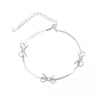 Ftcy Simple Sweet Bow Bracelets for Women Girls Sparkling Ribbon Bowknot Snake Chain Bangle Chain Bracelet Party Jewelry Gifts - Image 6
