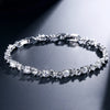 Zircon Leaf Bracelets for Women Sliver Color Crystal Men Bangles Heart Zircon Girls Party Jewelry - Image 1