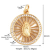 Shell Gold Inlaid Zirconia Charm Geometry Pendant,Holy Religious Jesus Virgin Mary Jewelry Necklace Accessories Supplies - Image 11