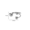 Stainless Steel Double-layer Beads Rings for Women Gold Plated Geometric Ball Bead Open Ring Aesthetic Punk Jewelry - Image 11