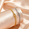 Love Knot Couple Bracelet Set, Stainless Steel Round Snake Chain Bracelets for Women Men Jewelry Valentine's Gift - Image 4