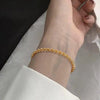 Twisted Bangle Open Cuff Bracelet Stainless Steel Rope Twisted Bracelet Women Jewelry Minimalist Style - Image 4