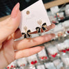 French Retro Romantic Zircon Heart Bow Pendant Dangle Earrings Jewelry Wedding Party Accessories For Women's - Image 4