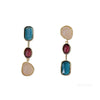 Asymmetric Colorful Gem Earrings Retro Temperament Women Decoration Antique Contrast Design Sense Earring Party Jewelry Gifts - Image 6