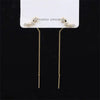 1Pair Silver Needle Acrylic Square Earrings Line Tassel Chain Drop Earring Women's Ear Line Straight Jewelry Gifts - Image 13