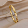 Stackable Stainless Steel Bracelet Bangle Women Boho Enamel Dripping Oil Flower Cuff Bracelet Hand Jewelry - Image 4