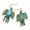Ethnic Women's Pigeon Bohemian Earrings Vintage Bronze Gypsy Turquoises Jhumka Earrings Oorbellen - Image 4