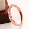 Fancy Women's Finger Ring Twist Band with Sparkling Cubic Zirconia Wedding Engagement Rings Versatile Jewelry - Image 6
