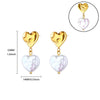 Simple Heart Drop Earrings For Women Stainless Steel Ear Cuff Piercing Dangle Earring Jewelry Gifts - Image 12