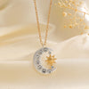 Star Moon Rhinestone Necklace For Women Simple Titanium Steel Zircon Choker Chain Jewelry Accessory Daily Party Gift - Image 5