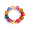 Acrylic Square Beads Chain Necklace Bracelet Bangle Stainless Steel Handmade Jewelry Green Khaki Pink Amber - Image 10
