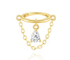 1PC Silver Eight-pointed Star CZ Piercing Earring For Women Tassel Chain Stud Earring Party Jewelry - Image 28