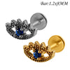 1PC Implant Steel Paved Flat Back Flower 3/4/5/6 Marquise CZ Labret Piercing Internal Thread Tragus Helix Lobe Earring - Image 15