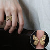 Silver Open Finger Ring Golden Clear CZ Square Droplet Geometric Punk For Women Jewelry Gift - Image 8