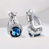 Mystic Rainbow Crystal Round Stone Clip Earrings For Women Rose Gold Silver Color Multicolor Zircon Jewelry Simple Gifts - Image 4