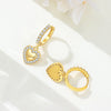 Silver Zircon Heart-shaped Earrings Gold Hoop Earrings for Women Piercing Jewelry Gift - Image 2