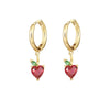 Fruit Charm Huggie Earrings with Colorful Stone Accents - Image 12