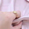 6Pcs Stainless Steel Gold Plated Irregular Blank Base Cabochon Open Rings Punk Geometric Men Party Chunky Jewelry - Image 3
